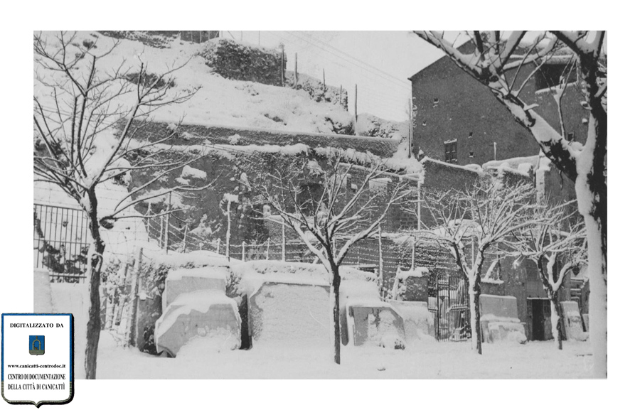Canicattì · neve del 1956 · fotografia 1